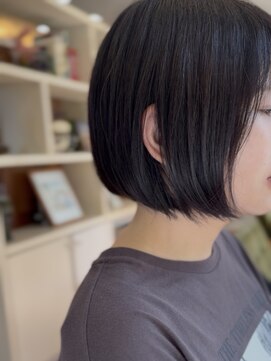 トップヘアー 大元店(TOP HAIR) 10代20代30代抜け感ツヤミニボブ