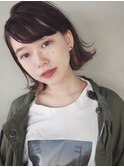 タイトなショートボブ＊インナーカラー