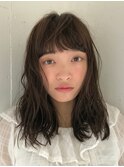 学生限定　直毛ではねやすい長さに外国人のくせ毛風パーマ