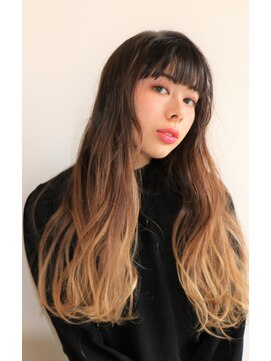 シュクラン(ShuKRun) 【ShuKRun不動前】ぱっつん前髪グラデーションカラー