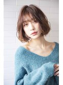 sungoose tokyoココアブラウン大人かわいいフリンジウェーブ