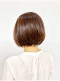 大人かわいい小顔ミニボブ/ショートボブ/艶カラー/30代40代50代