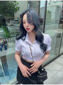 #韓国ヘア#ネイビーカラー#ブルーカラー#ヨシンモリ#韓国風