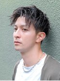 ビジネスツーブロック前下がりセンターパート