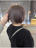 艶髪ピンクベージュ&ミニボブ
