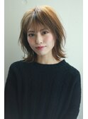 20代30代40代小顔ミディアムレイヤーひし形 恵比寿