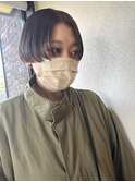マッシュショート×グレージュカラー