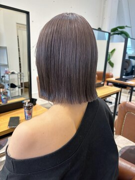 ルーツ(ROOTS) ブリーチあり×ラベンダーグレーカラー