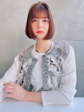 エイミー(Aimee) Aimee 町田 ボブ×オレンジベージュ
