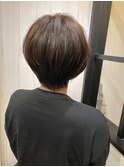 大人っぽショート×グレージュ