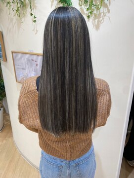 ヘアメイク アージュ 新宮店(HAIR MAKE age) つやつやストレート/ハイライトアッシュ