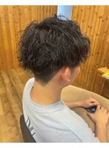 波巻きパーマ
