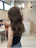 シアーベージュ10代20代Wカラーロングヘア