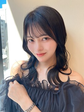 モアナ バイ ラナ 甚目寺店(MoanA BY LANA) 韓国風/透明感カラー/オリーブベージュ/ぱっつん前髪/小顔カット