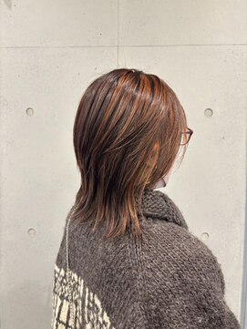 フィッツ(Fits) 白髪ぼかしハイライト　アプリコットオレンジ