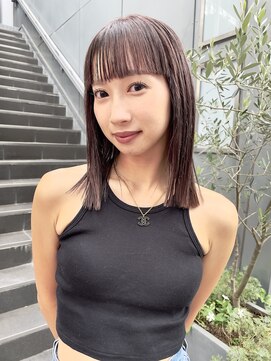 ヌード(NUDE) NUDEラベンダーグレージュ 結べるボブ 切りっぱなしボブ