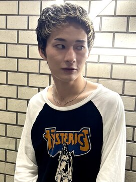 パークレーン アイス イヴェン(park lane ICI yeven) 秋の大人メンズ◎ブルーブラック韓国マッシュパーマYUKI