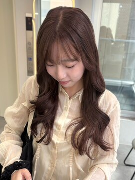 ロイオブジゼル(roi of GiseL) ロング レイヤー 顔周りカット シースルーバング 暗めカラー