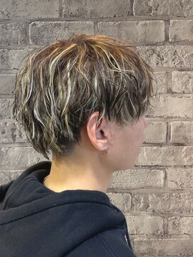 メンズプライマル(Men’s PRIMAL) MEN’S/フェザーパーマ/サーフカール/刈り上げセンターパート