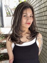 ディモアンド 表参道(Dimo&)&nbsp;xハイライトホワイトグレージュ/レイヤーカット/チェリーブラウ