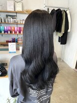 シェル 津山の手店(shel)&nbsp;10代20代髪質改善韓国風ブルーブラック透明感カラー