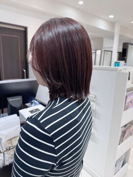 エムタニグチオーブ(M.TANIGUCHI o.r.b) ピンクカラー/ブリーチなし/ショートボブ