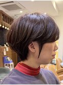 大人ガーリー/レイヤーショート/前髪白髪/20代30代40代50代/大宮