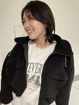 エッセンス(THE ESSENCE)&nbsp;レイヤーウルフ切りっぱなしボブエアリーロングピンクブラウン