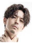 MEN’S HAIR/サーフカール/刈り上げセンターパート