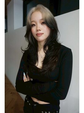 ディーンジェシー 栄店(DEAN JECY) ミルクティーベージュダブルカラーハイライトルーツカラー