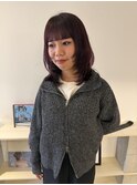 《NIKO》暖色カラー.ワインレッドカラー.レイヤーカット福岡天神