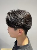韓国マッシュスペインカールスパイキーショートブルーブラック
