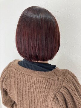 シエル 立川店(CIEL) 【CIEL 佐藤】ワインレッド　ボブ