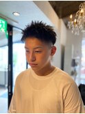 アップバング波巻きパーマ波巻きスパイラルパーマメンズカット