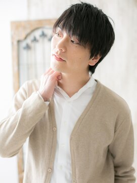 モッズヘアメン 名護大東店(mod's hair men) 黒髪ナチュラルウルフで爽やかさUP!束感ヘアf名護大東