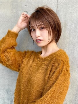 ユアーズ 青葉台店(youres) 小顔矯正カットでで作る似合わせショート くびれボブ前髪あり