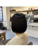艶髪ストレート×ボブ×黒髪×髪質改善【広島】【横川】