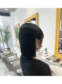 髪質改善ストレート×切りっぱなしボブ