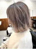 ハイライト　レイヤー ショートヘア　ボブ　くびれレイヤー 