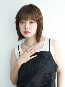 ケーツー エソラ池袋店(K-two) くびれ外ハネヘア*切りっぱなしボブ*前髪ありボブ*白髪染め