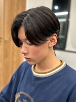 エルマーク 京橋(L-MARK) 黒髪マッシュナチュラルマッシュメンズヘア韓国ツーブロック