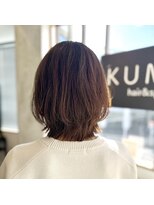 ヘア カフェ クマ(Hair×Cafe KUMA)&nbsp;ミディアムレイヤースタイル