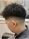 スパイキーショート/スペインカール<理容室>[メンズ/床屋/神田]