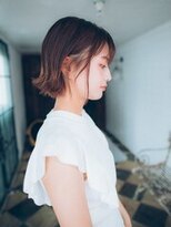 エーバイフー 江坂店(A BY WHO)&nbsp;A BY WHO江坂/ミディアム外はねスタイル/イヤリングカラー