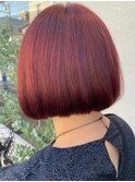 20代30代40代黒髪前下がりショートボブ/ベビーピンク