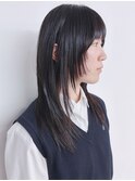 【松戸　テラカド】大人可愛い顔まわりレイヤーセミロング黒髪