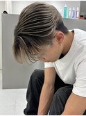 バレイヤージュ/センターパート/刈り上げ/メンズ/眉毛/メッシュ