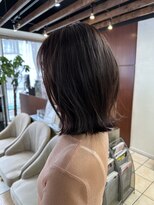 クオリス 上板橋店(QUALIS)&nbsp;冬のこなれ感ボブ◎前髪なし×外ハネで大人カジュアルスタイル