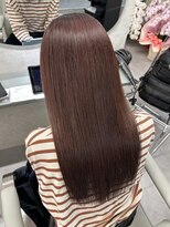 《髪質改善 縮毛矯正/ 酸性ストレート/髪質改善トリートメント》nui + (茨木店) 黒髪ポプルフネビージュ小顔ワンレンスペインカール