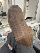 ソワンドゥブレスシエン 堀江店(soin de brace CIEN)&nbsp;韓国レイヤーロング×くびれ前髪×透明感グレージュ